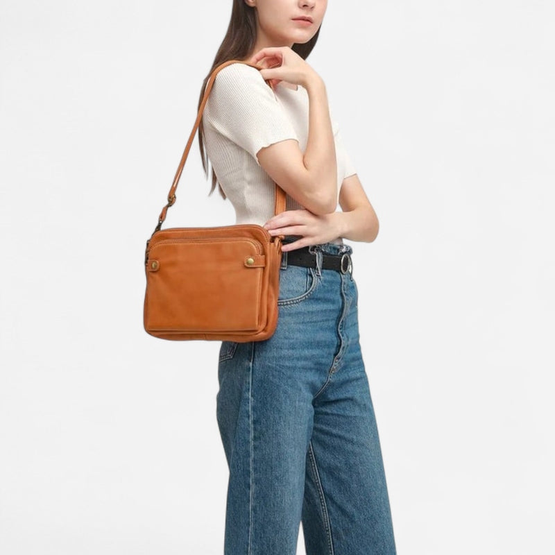 Québec Élégance Leather bags Daisy - Sac en cuir de haute qualité avec rangement intelligent