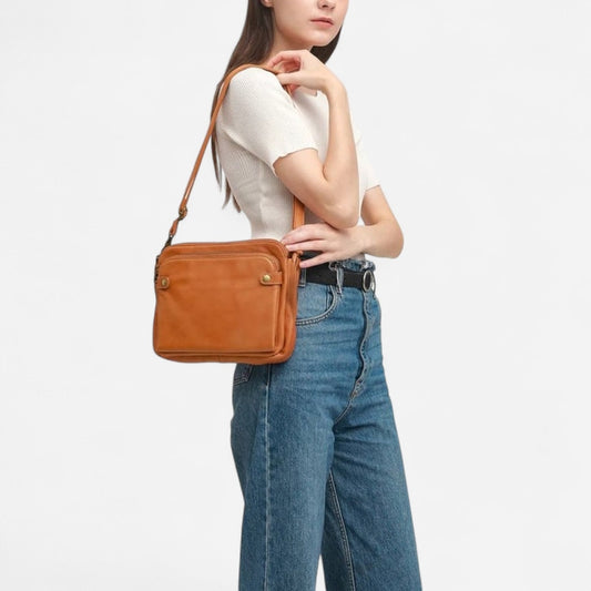 Québec Élégance Leather bags Daisy - Sac en cuir de haute qualité avec rangement intelligent