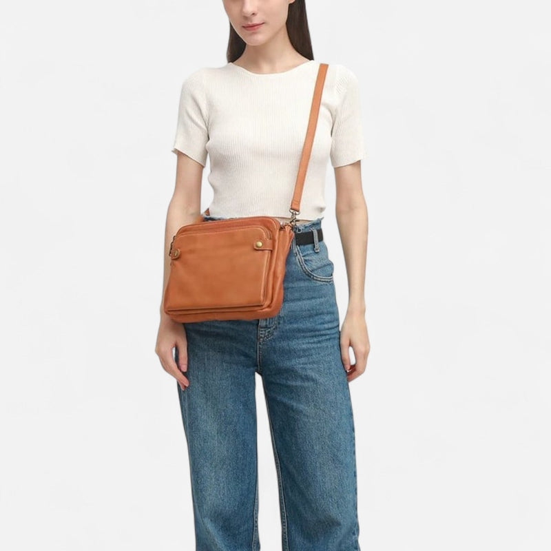 Québec Élégance Leather bags Daisy - Sac en cuir de haute qualité avec rangement intelligent