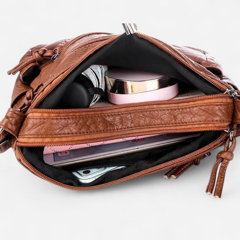 Québec Élégance Leather bags Freya - Sac en cuir souple avec design élégant et pratique