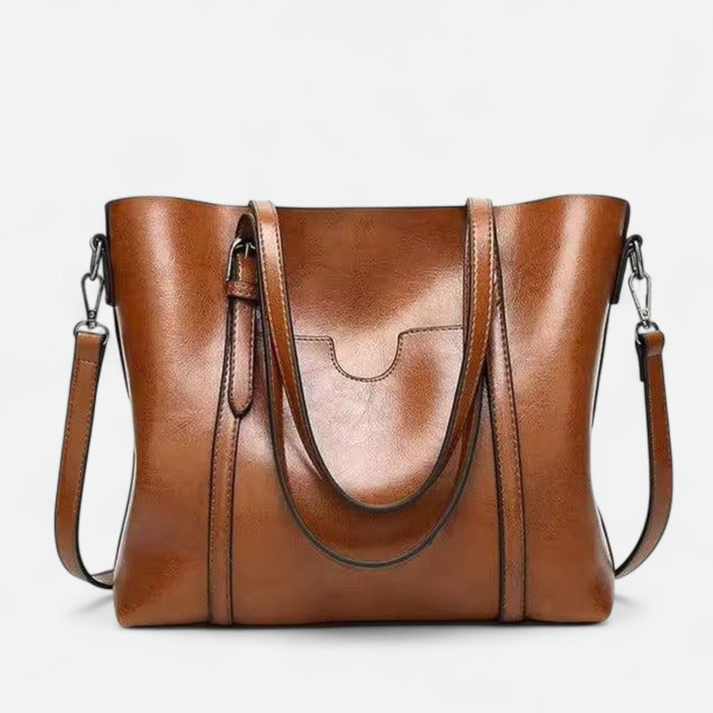 Québec Élégance Leather bags Hazel - Sac fourre-tout élégant en matériau doux et spacieux