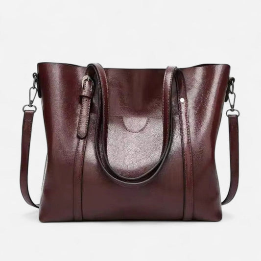 Québec Élégance Leather bags Hazel - Sac fourre-tout élégant en matériau doux et spacieux