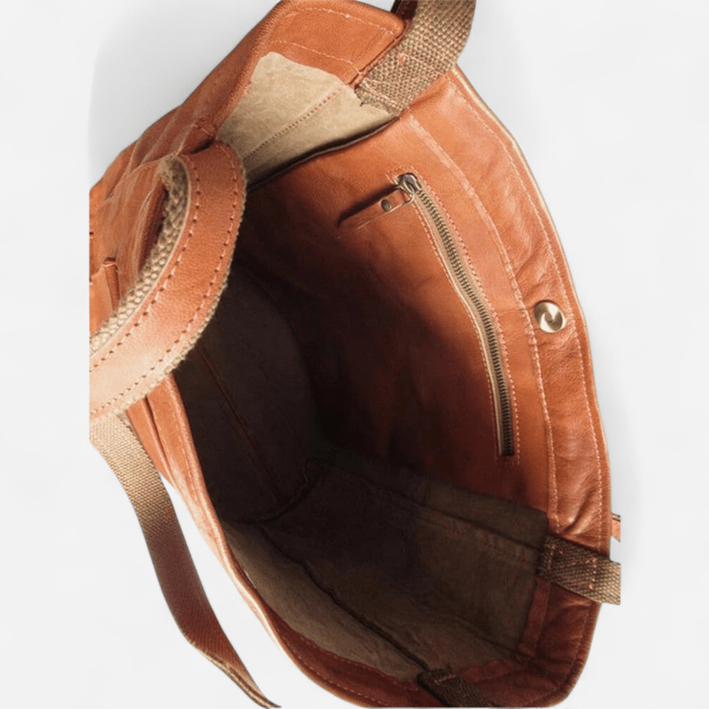 Québec Élégance Leather bags Ilse - Sac en cuir élégant avec compartiments spacieux