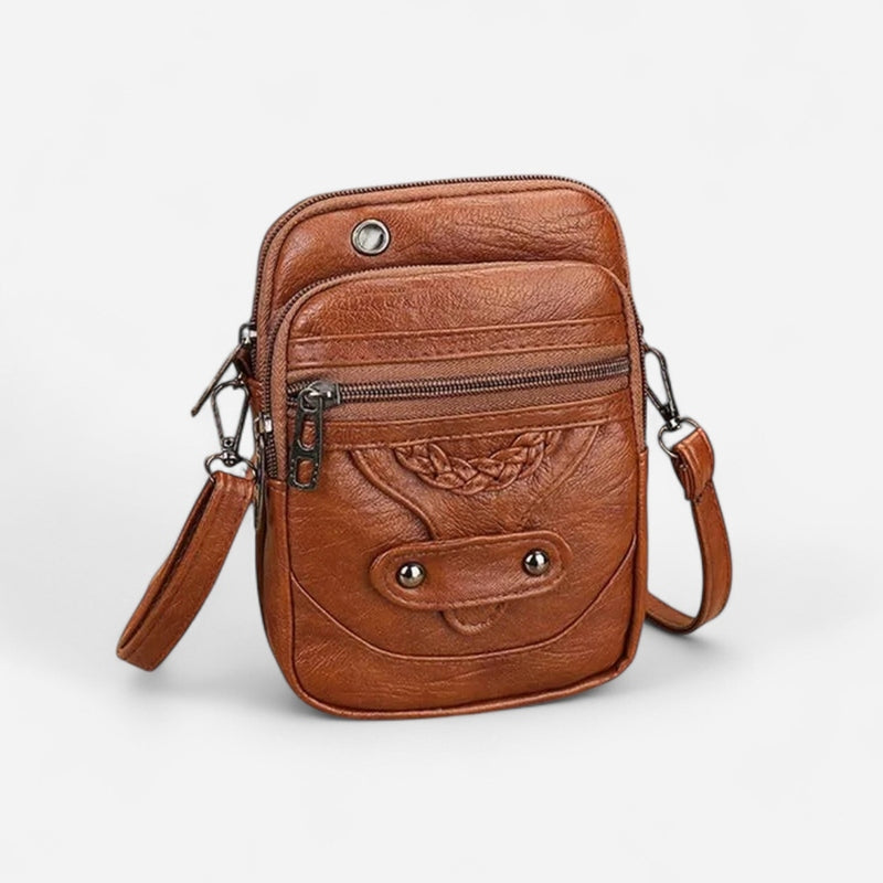 Québec Élégance Leather bags Velicia - Sac à bandoulière vintage en cuir élégant et pratique