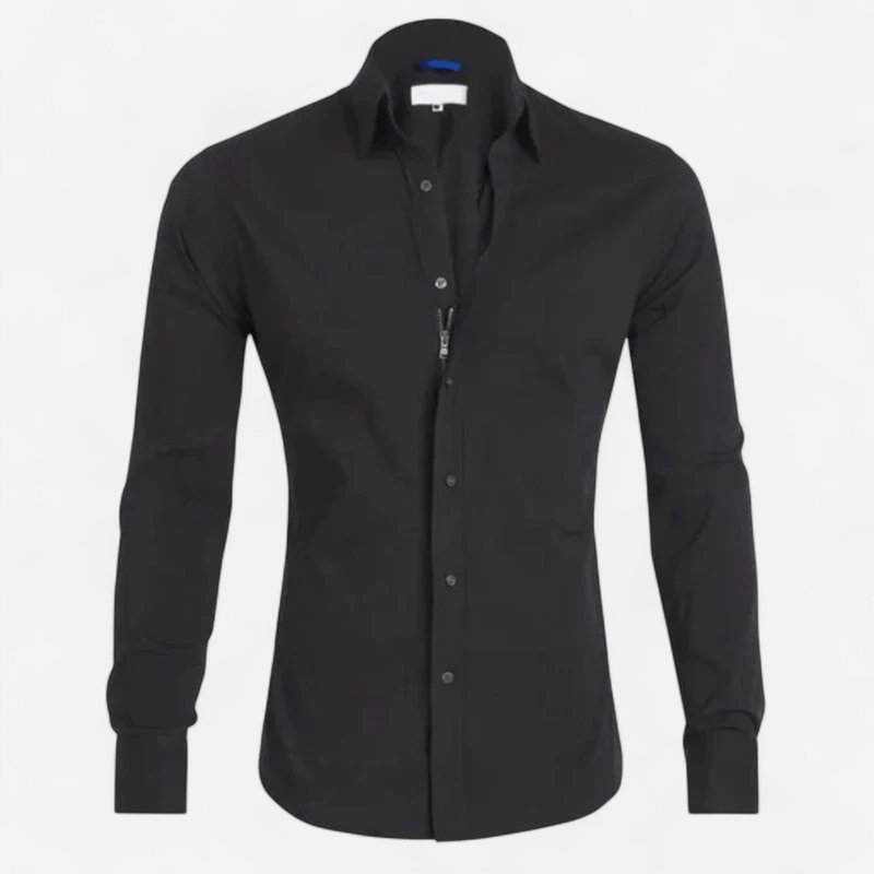 Québec Élégance Milan - Chemise à fermeture éclair élégante et ajustée