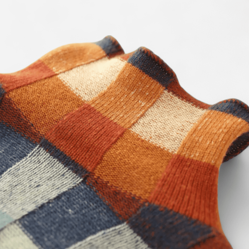 Québec Élégance New Arrivals Sanne - Dolcevita patchwork en cachemire couture élégant