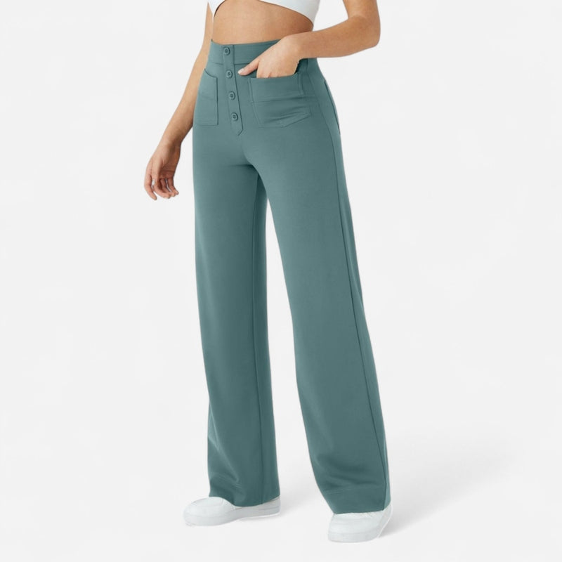 Québec Élégance Pants Jade - Pantalons Élastiques Confortables pour un Confort Optimal