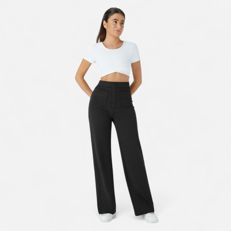 Québec Élégance Pants Jade - Pantalons Élastiques Confortables pour un Confort Optimal