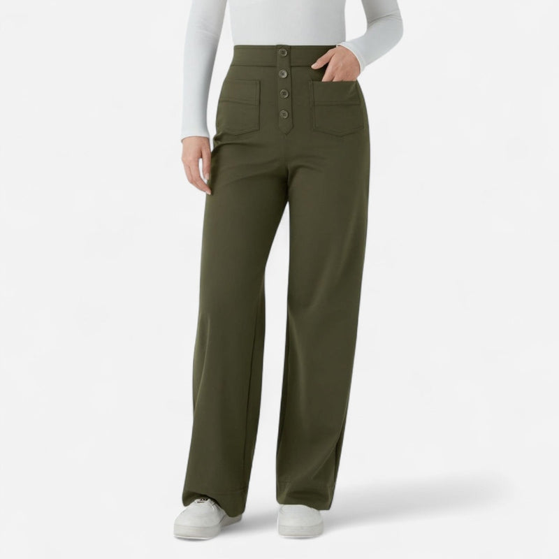 Québec Élégance Pants Jade - Pantalons Élastiques Confortables pour un Confort Optimal