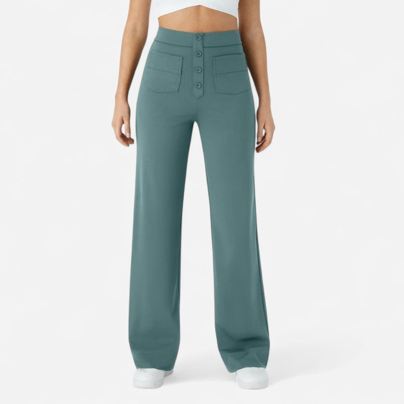 Québec Élégance Pants Jade - Pantalons Élastiques Confortables pour un Confort Optimal