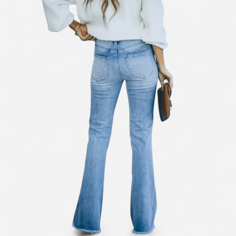 Québec Élégance Pants Joanne - Jeans Bohémiens Élastiques Confortables et Tendance