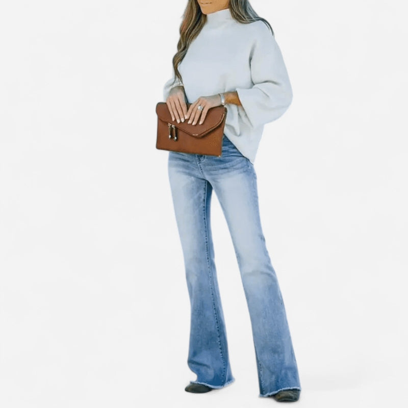 Québec Élégance Pants Joanne - Jeans Bohémiens Élastiques Confortables et Tendance