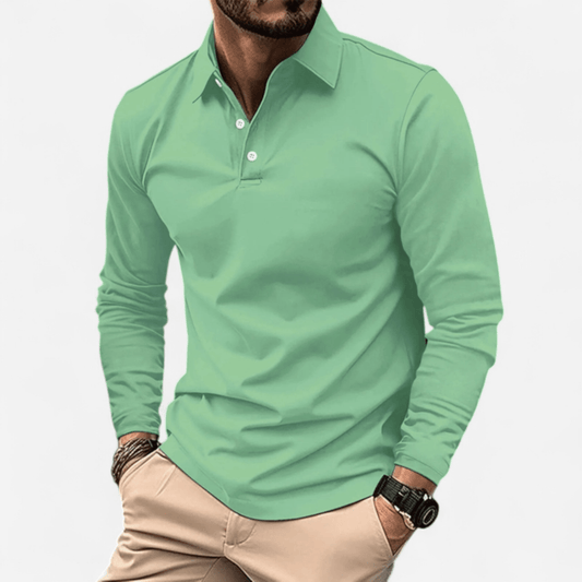 Québec Élégance Shirt Ralph - Polo décontracté à manches longues en polyester premium