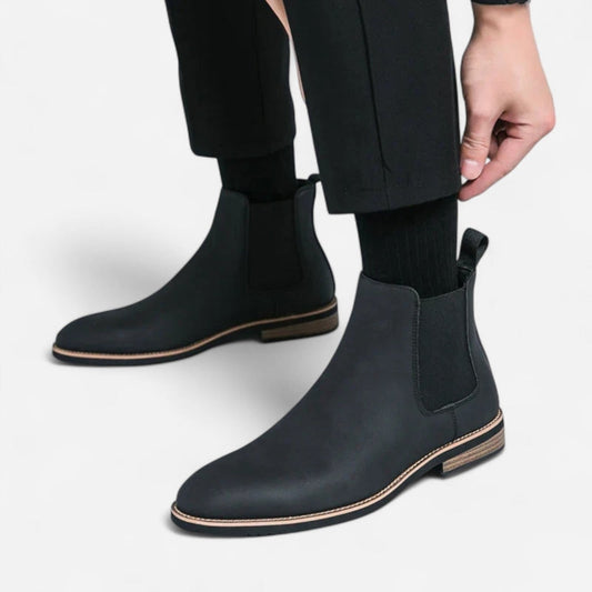 Québec Élégance Shoes Cosmo - Bottines Chelsea en cuir haut de gamme pour un style élégant