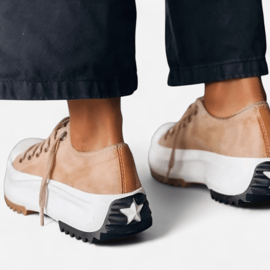 Québec Élégance Shoes Marley - Baskets en cuir à plateforme au style tendance