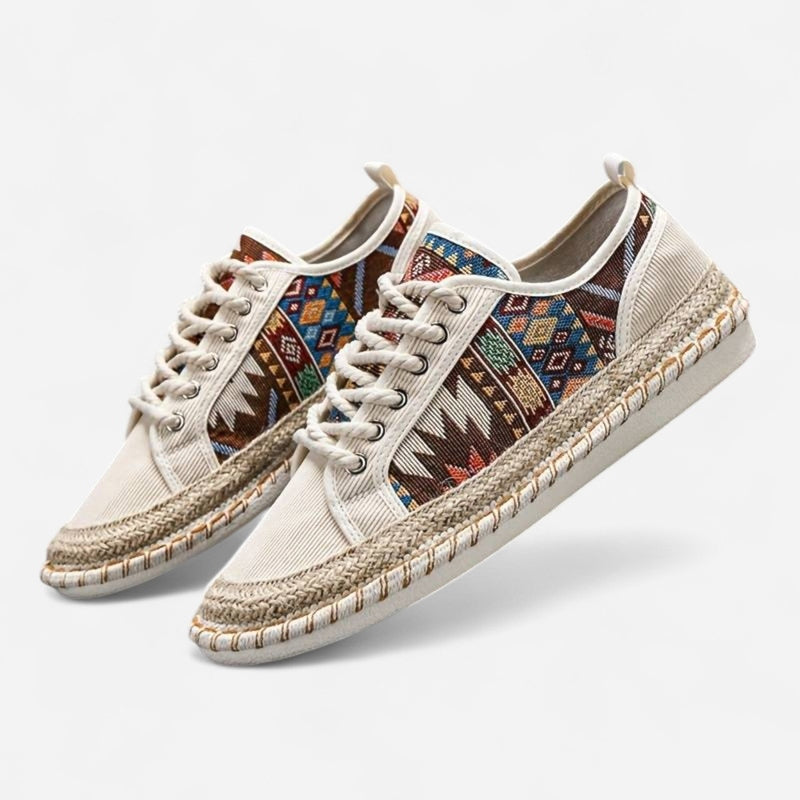 Québec Élégance Shoes Sky - Sneakers nomades aztèques alliant confort et style