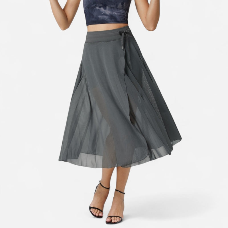 Québec Élégance Skirts Emma - Jupe midi taille haute flatteuse pour femme, élégante et confortable