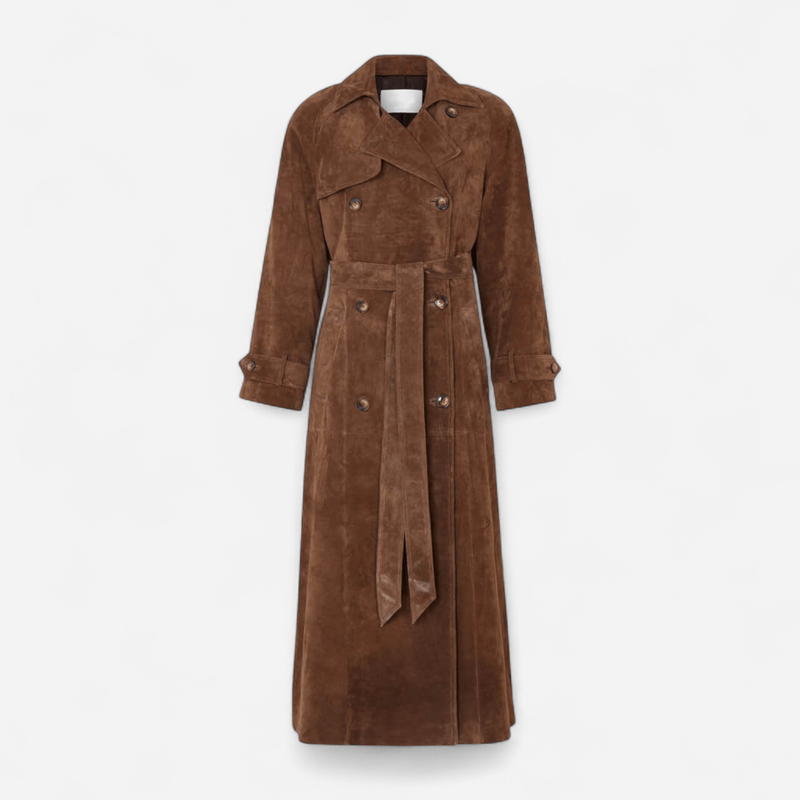Québec Élégance Solana - Élégant trench-coat en cuir pour toutes occasions