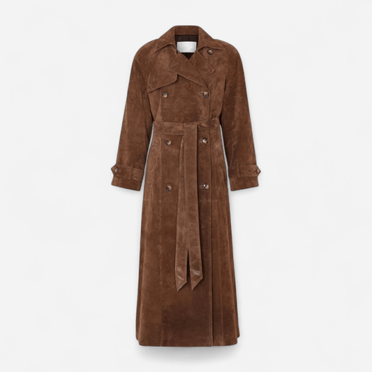 Québec Élégance Solana - Élégant trench-coat en cuir pour toutes occasions