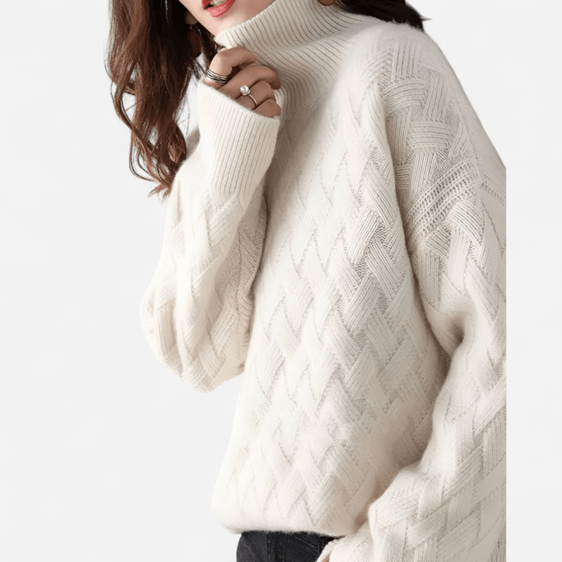 Québec Élégance Sweater Colette - Pull en cachemire à col roulé luxueux et confortable