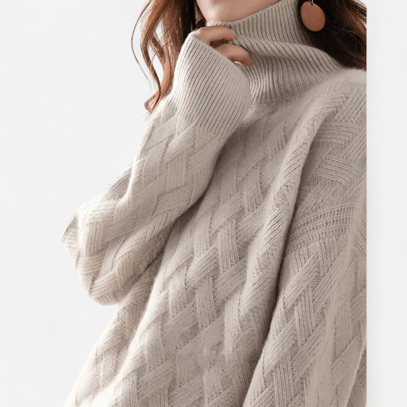 Québec Élégance Sweater Colette - Pull en cachemire à col roulé luxueux et confortable