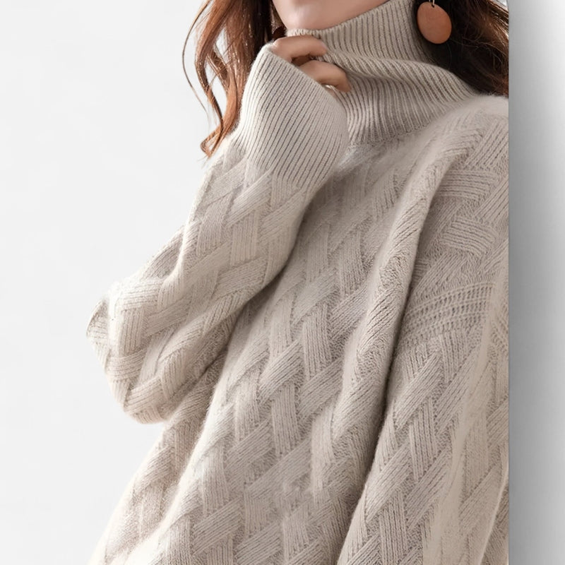 Québec Élégance Sweater Colette - Pull en cachemire col roulé chic et confortable