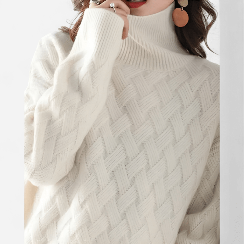 Québec Élégance Sweater Colette - Pull en cachemire à col roulé luxueux et confortable