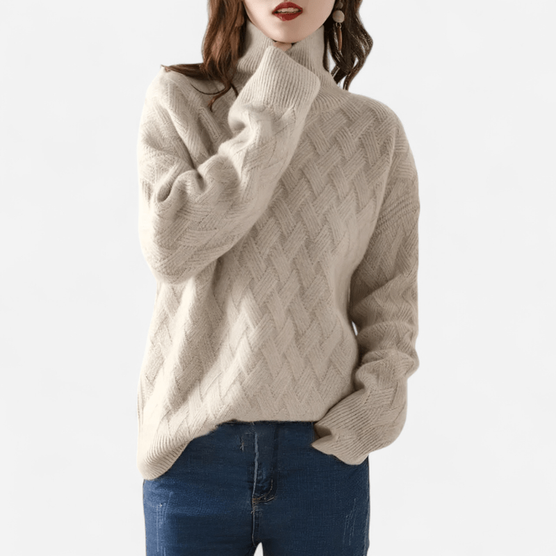 Québec Élégance Sweater Colette - Pull en cachemire à col roulé luxueux et confortable