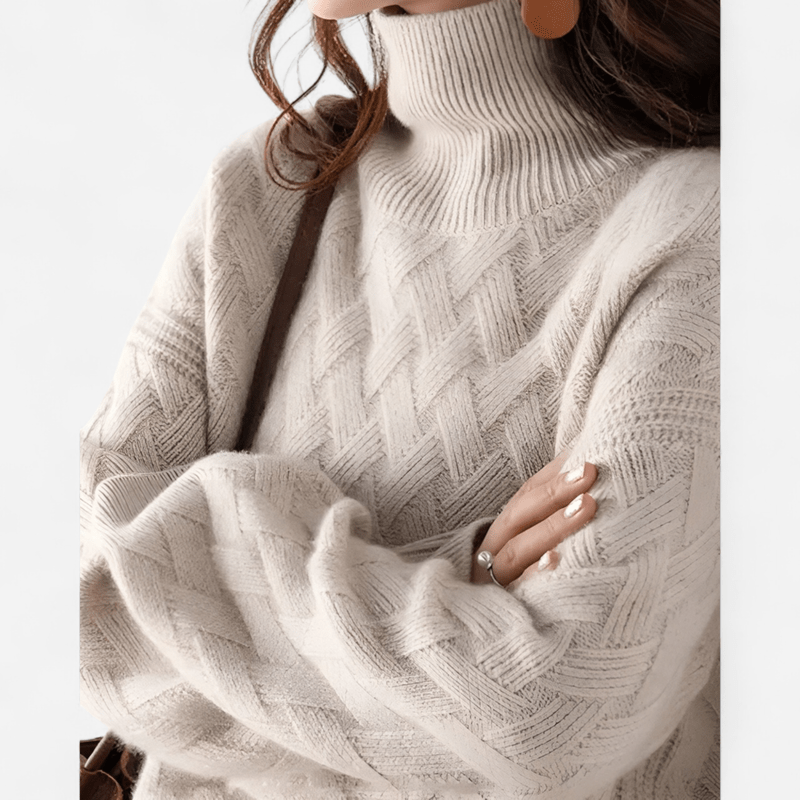 Québec Élégance Sweater Colette - Pull en cachemire à col roulé luxueux et confortable