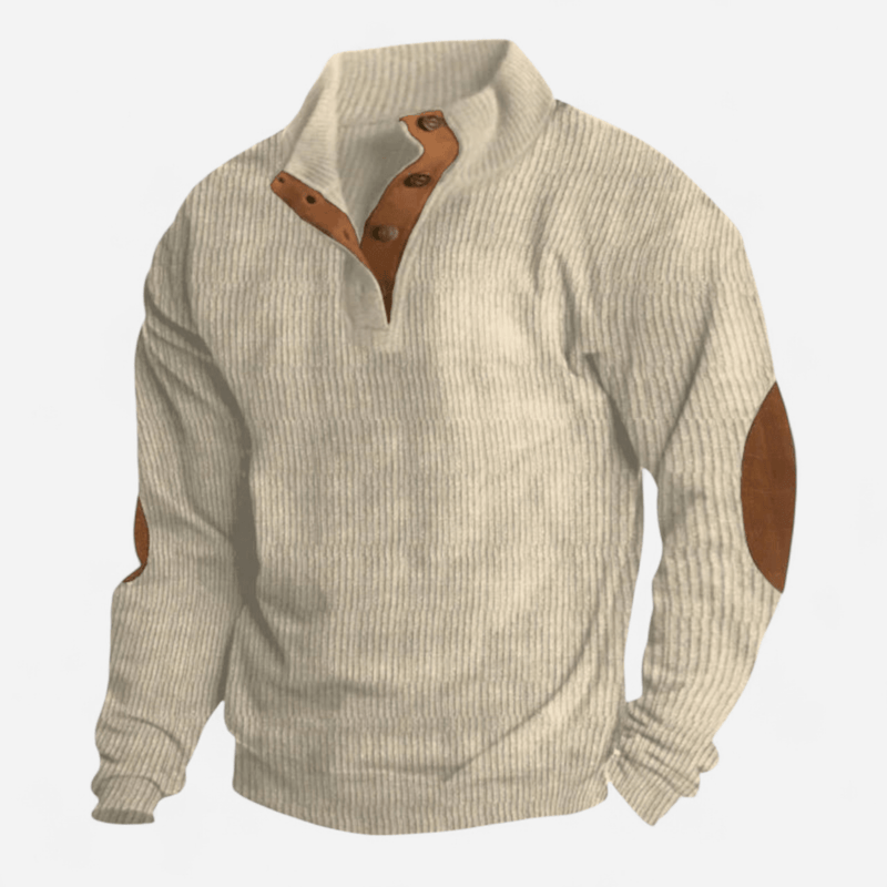 Québec Élégance Sweater Friedrich - Pull à côtes avec boutons pour un style élégant