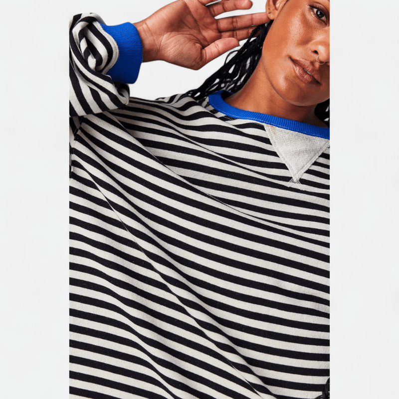 Québec Élégance Sweater Lucy - Pull rayé oversize alliant confort et style