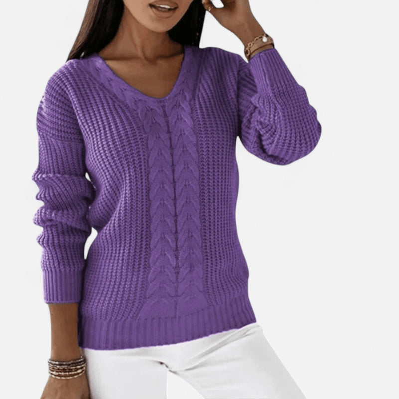 Québec Élégance Sweater Lydia - Pull scandinave tricoté doux et élégant pour toutes occasions