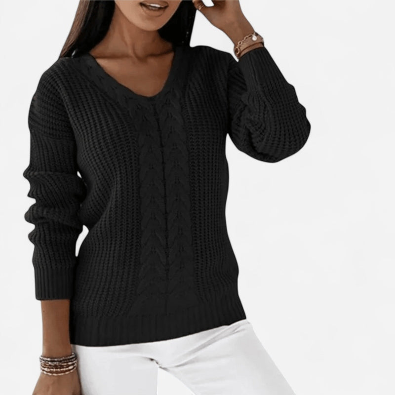 Québec Élégance Sweater Lydia - Pull scandinave tricoté doux et élégant pour toutes occasions
