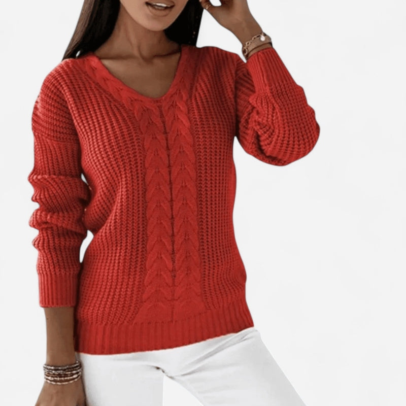 Québec Élégance Sweater Lydia - Pull scandinave tricoté doux et élégant pour toutes occasions