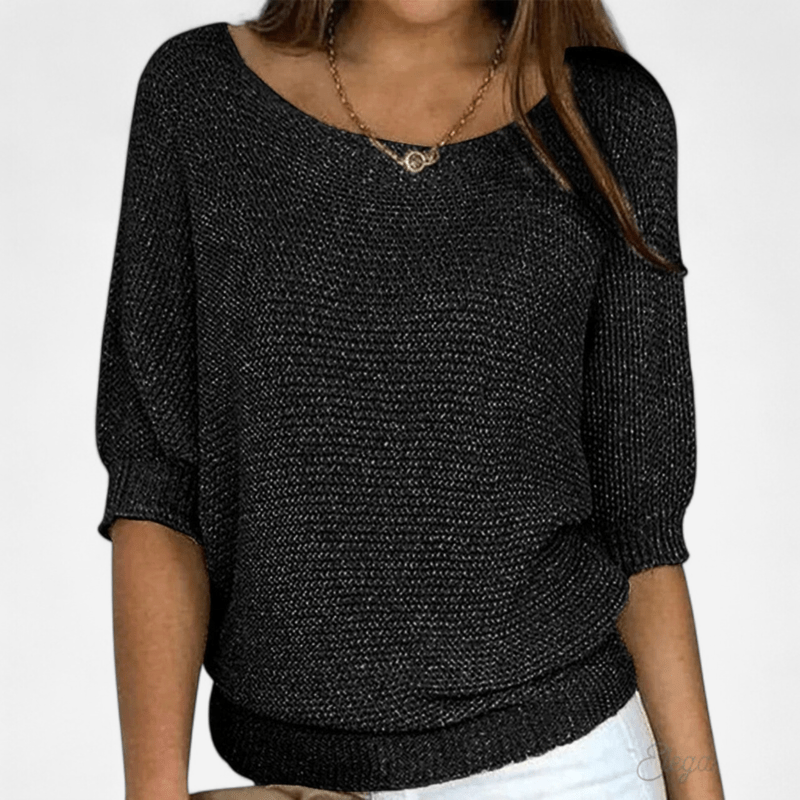 Québec Élégance Sweater Maya - Pull en maille croisée élégant pour un style raffiné