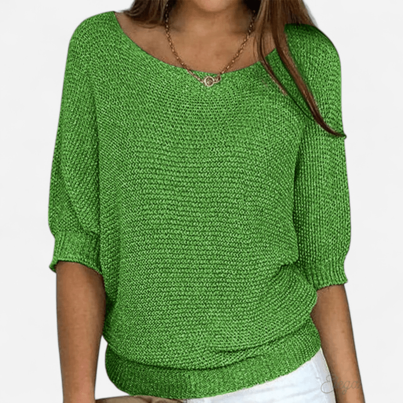 Québec Élégance Sweater Maya - Pull en maille croisée élégant pour un style raffiné