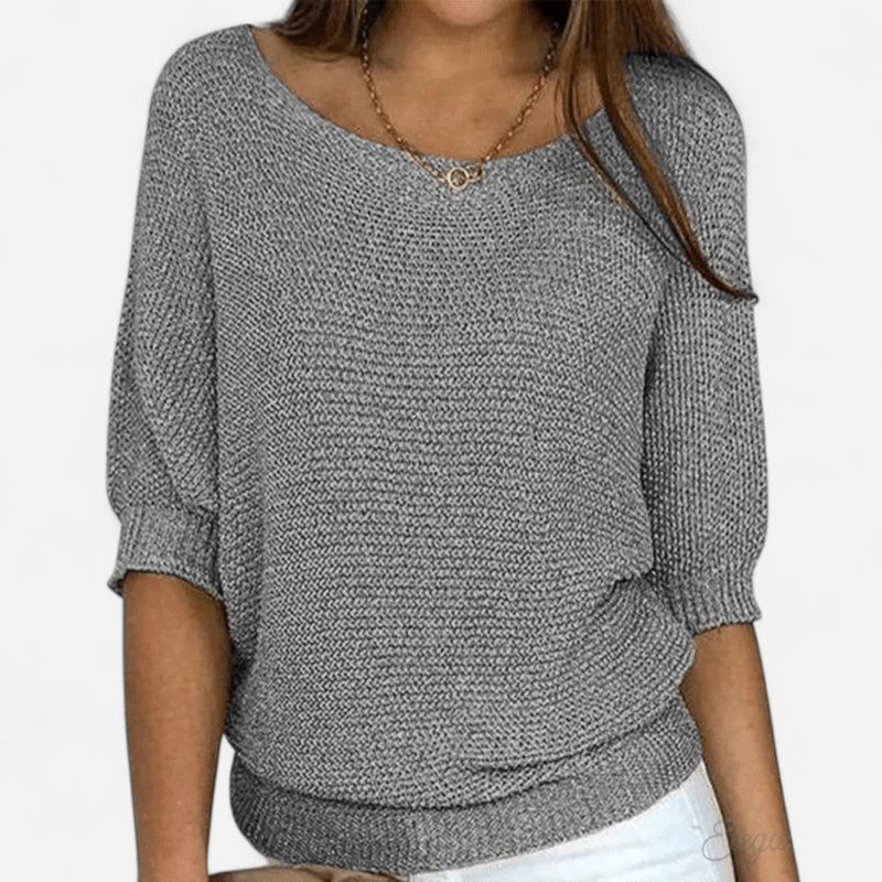 Québec Élégance Sweater Maya - Pull en maille croisée élégant pour un style raffiné