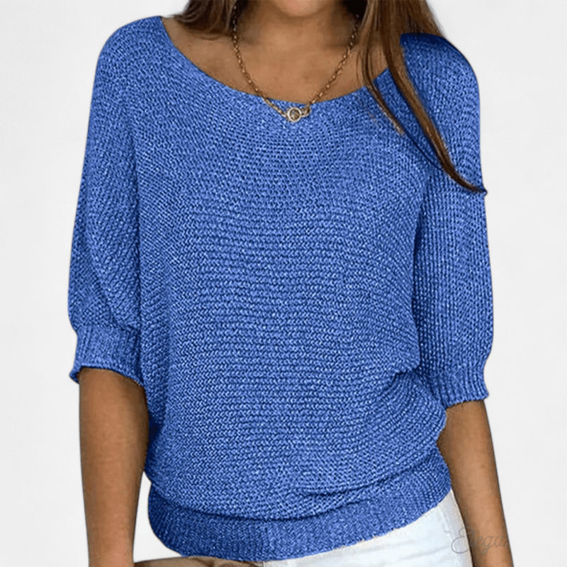Québec Élégance Sweater Maya - Pull en maille croisée élégant pour un style raffiné