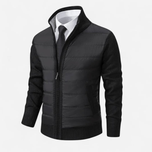 Québec Élégance Sweater Ronan - Pull confort zippé en polyester doux et polyvalent