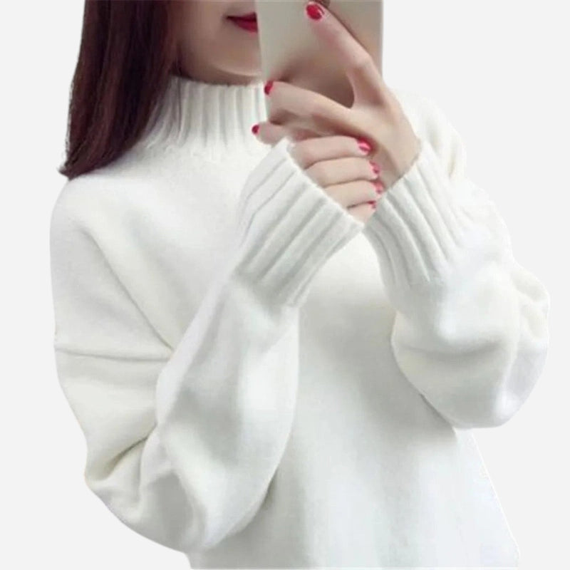 Québec Élégance Sweater Scarlet - Pull tricoté décontracté en cachemire chic