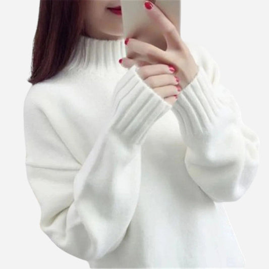 Québec Élégance Sweater Scarlet - Pull tricoté décontracté en cachemire chic