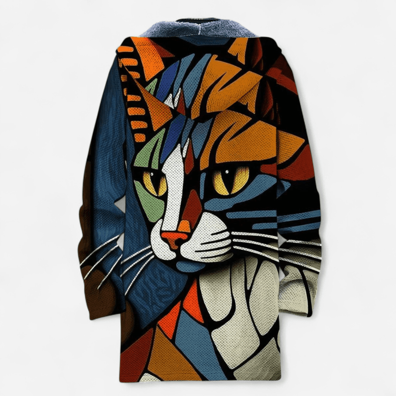 Québec Élégance Sweater Vests Pia - Veste imprimée artistique pour un style audacieux