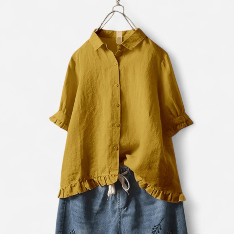 Québec Élégance Tops & Blouses Camillia - Blouse Élégante et Légère pour Femme, Confort et Style