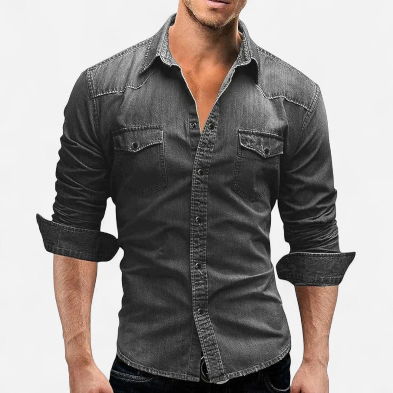 Québec Élégance Tops & Blouses Draven - Chemise en jean rétro au style intemporel
