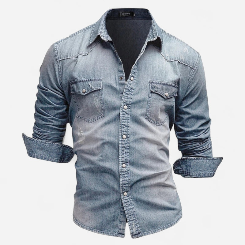 Québec Élégance Tops & Blouses Draven - Chemise en jean rétro au style intemporel