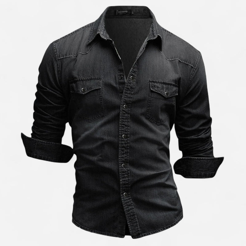 Québec Élégance Tops & Blouses Draven - Chemise en jean rétro au style intemporel
