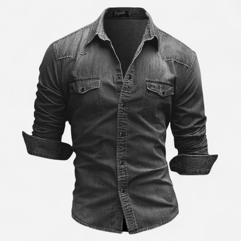 Québec Élégance Tops & Blouses Draven - Chemise en jean rétro au style intemporel