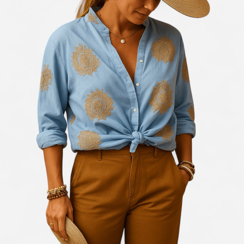 Québec Élégance Tops & Blouses Lovisa - Chemisier d'été bohème brodé pour femmes, élégant et léger