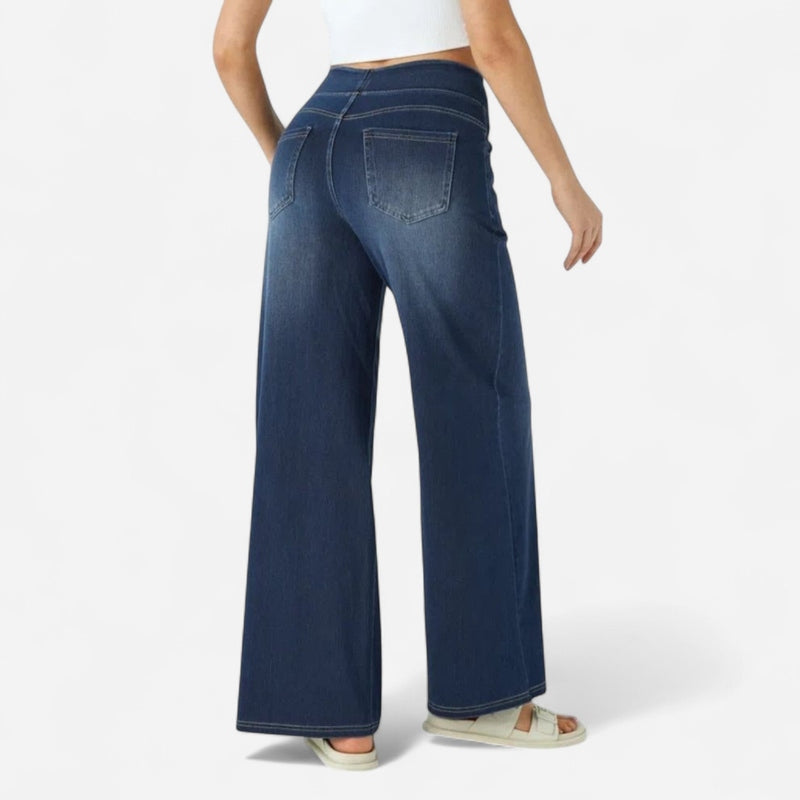 Québec Élégance Women Pants & Shorts Ainsley - Jeans Confortables à Jambe Large pour un Style Élégant