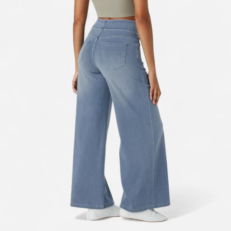 Québec Élégance Women Pants & Shorts Ainsley - Jeans Confortables à Jambe Large pour un Style Élégant